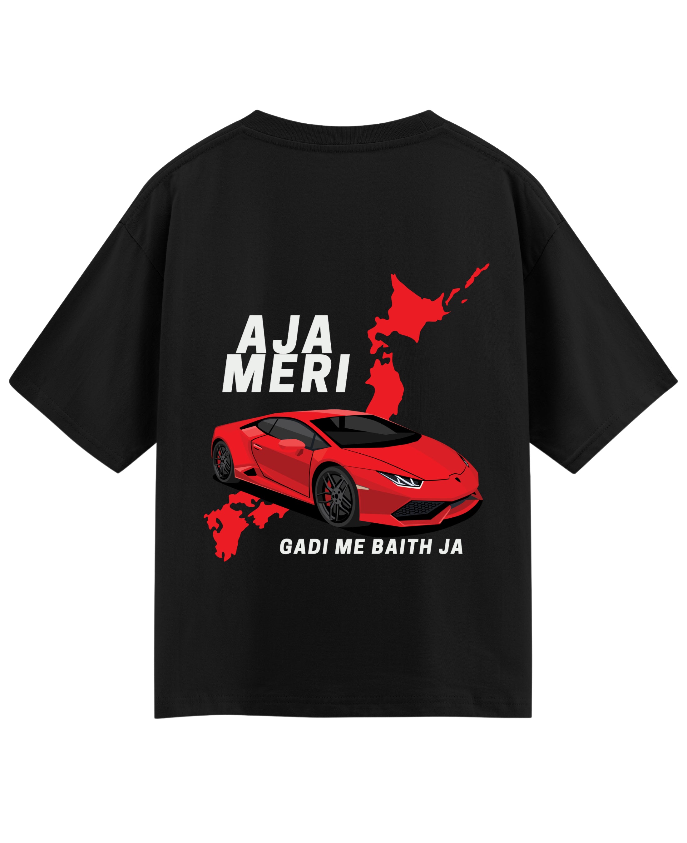 Black Oversized T-shirt Back Design