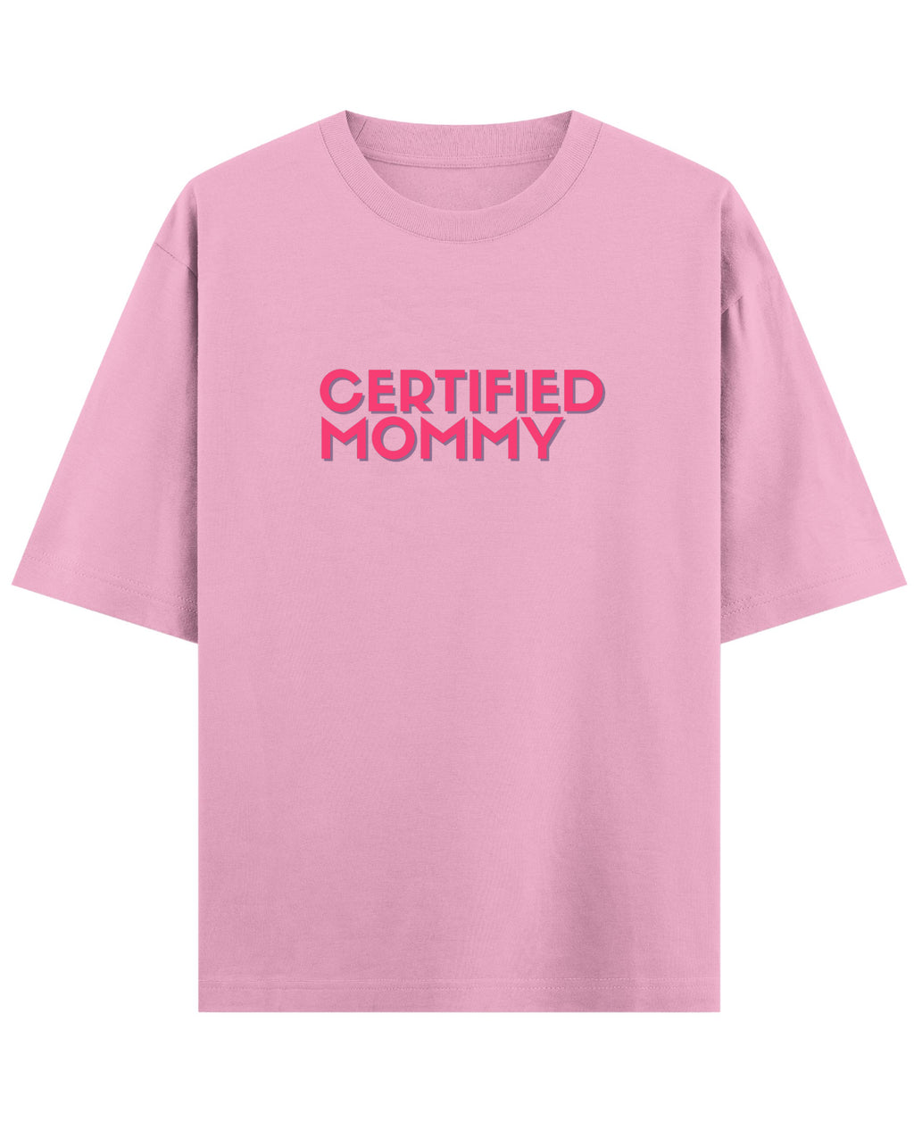 Baby Pink Oversized T-Shirt Front Design